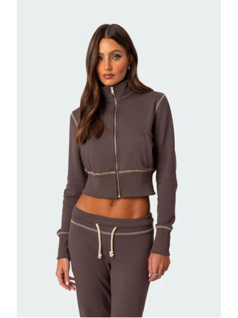 Edikted alexia zip up sweat shirt